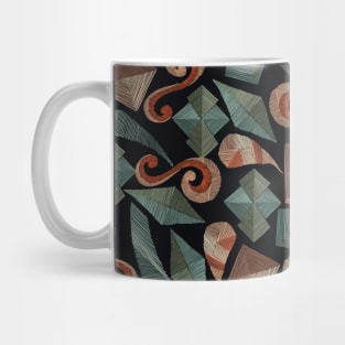 Seamless pattern illustration embroider geometry shape art Mug